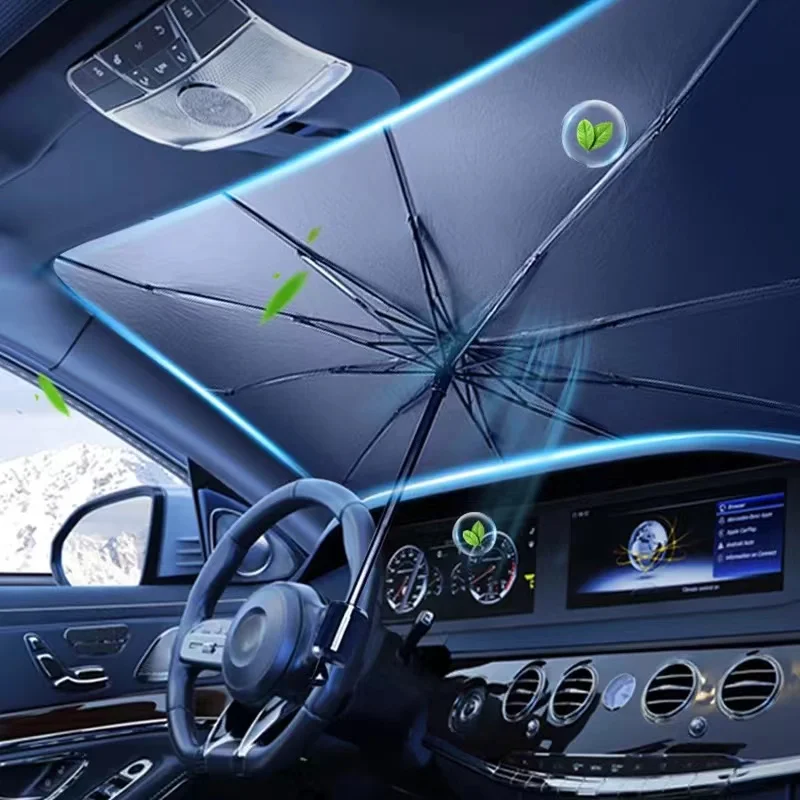 Auto Sonnenschirm Regenschirm Auto Sonnenschirm Versenkbare Sonnenschutz Wärmedämmung Frontscheibe Sonnenschirm Auto Innen Schutz