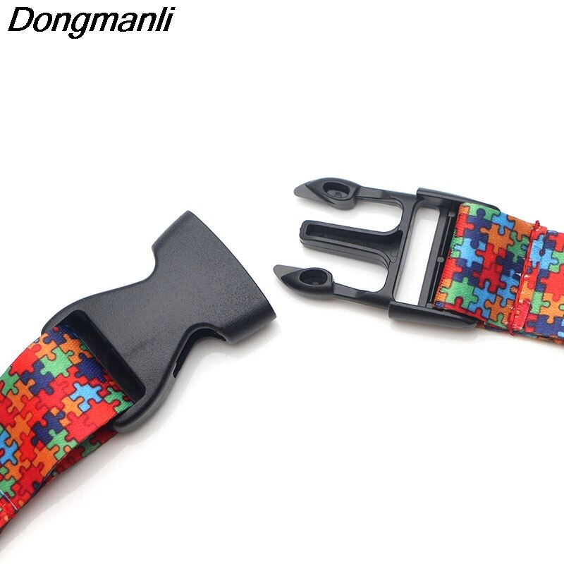 PC134 Autism Awareness Jigsaw Puzzle Lanyard Badge ID Lanyards/ Mobile Phone Rope Neck Straps keychain