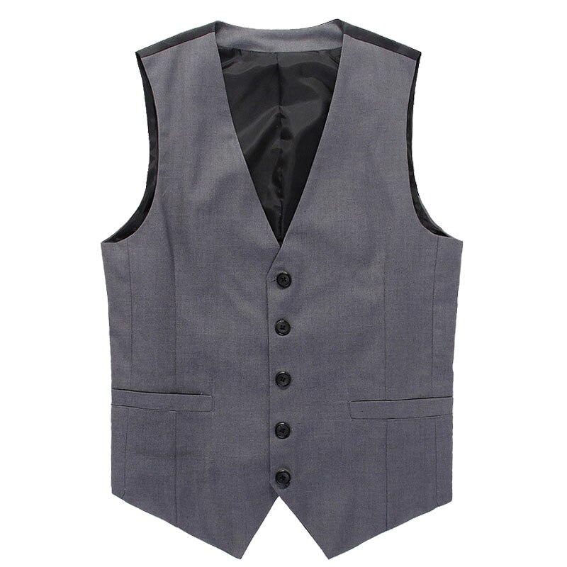 Plus Size S-7XL Slim Fit Sleeveless Mens Wedding Waistcoats 9 Colors Solid Waistcoat Men Dress Vests Y122306