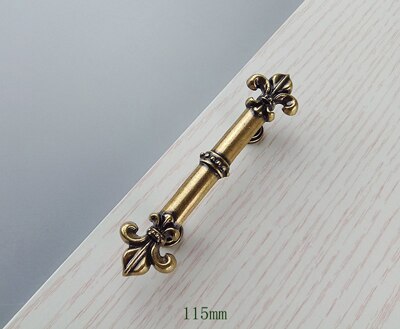 European Bronze Furniture Hardware Handles Kitchen Cabinets Sliding Door Round Knobs Drawer Wardrobe Cupboard Push Pull Handle: 115mm
