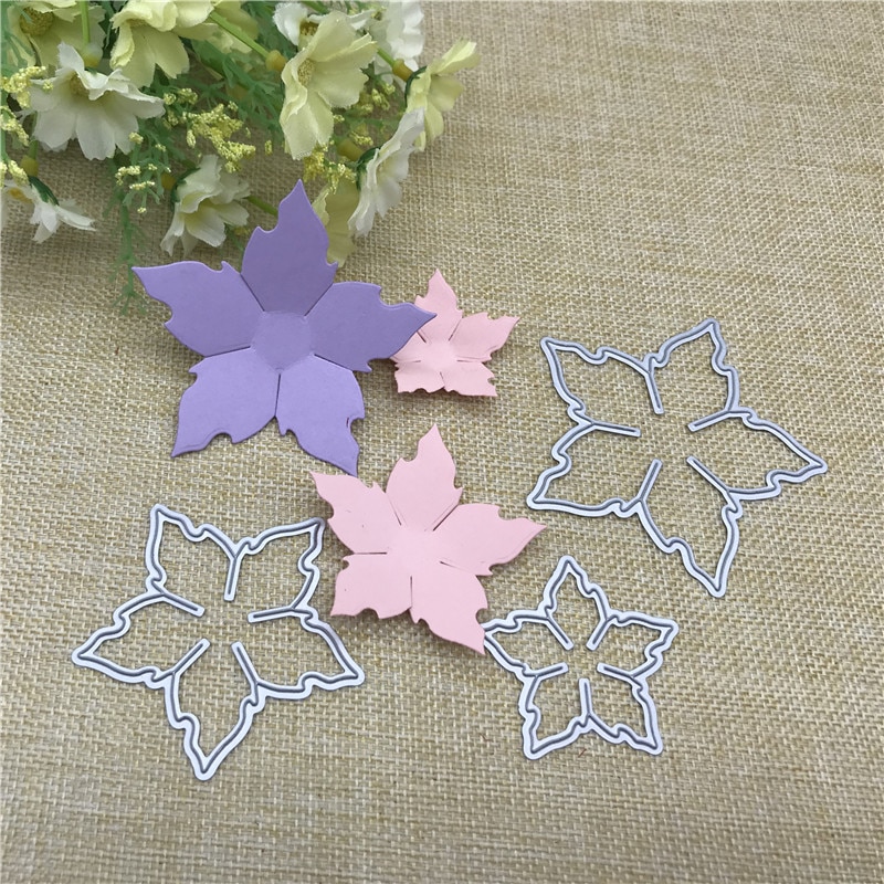 Ensemble de fleurs décoratives, matrices de découpe en métal, pochoirs pour bricolage, Scrapbooking décoratif, gaufrage artisanal, modèle de découpe 3 pièces