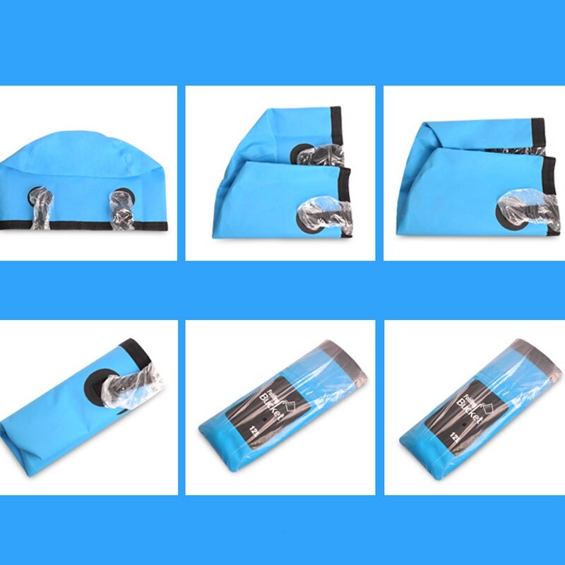 Składane wiadro z uchwytem przenośne lekkie zewnątrz umywalka wiadro wędkarskie składane wiadro na kemping piesze wycieczki 20L