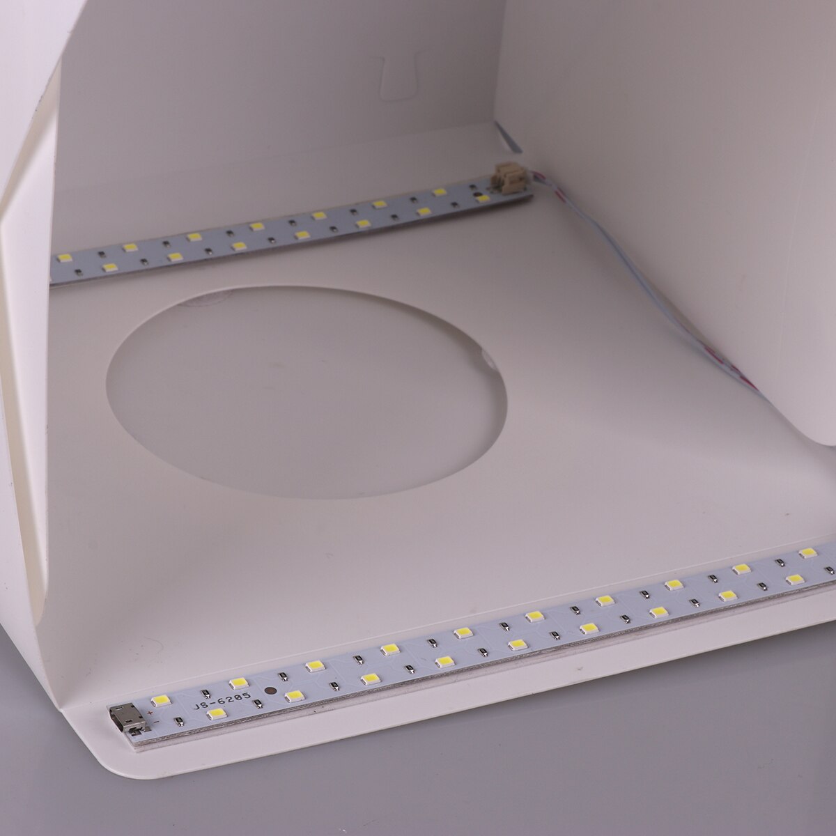 Mini opvouwbare lichtbak fotografie fotostudio box 6 achtergronden met dubbele led strip verlichting voor kleine artikel fotografie