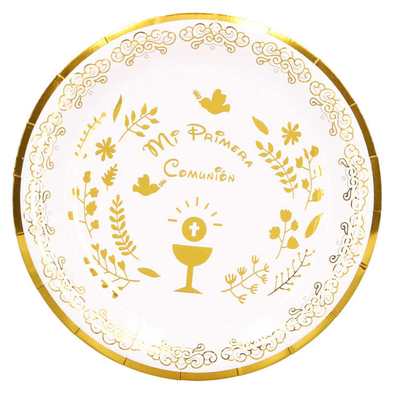 Paper Plate Disposable Food Plates Microwave Safe Cut Proof for Picnic for Party