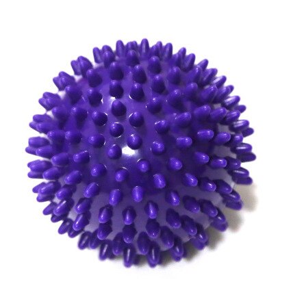 Bola de masaje Plantar Bola de masaje relajante músculo pelota para hacer ejercicio mano pie sensorial integración entrenamiento erizo Bola de masaje: 9cm Purple