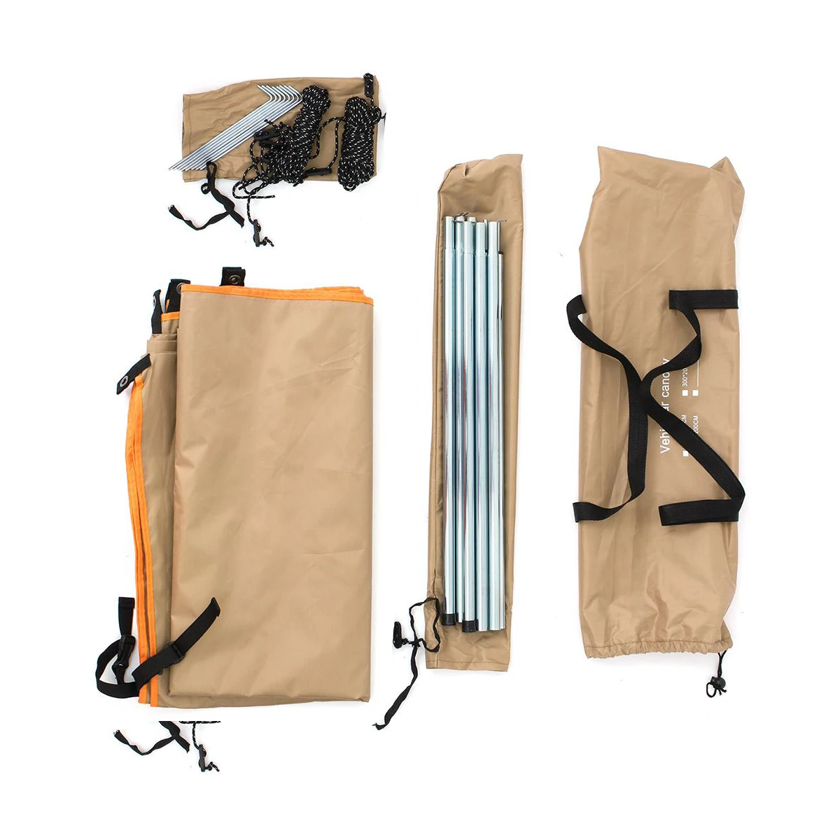 440 x 200cm bil sidely skygge camping bil tagtelt markise vandtæt uv campingtelt bil tag regnsejl