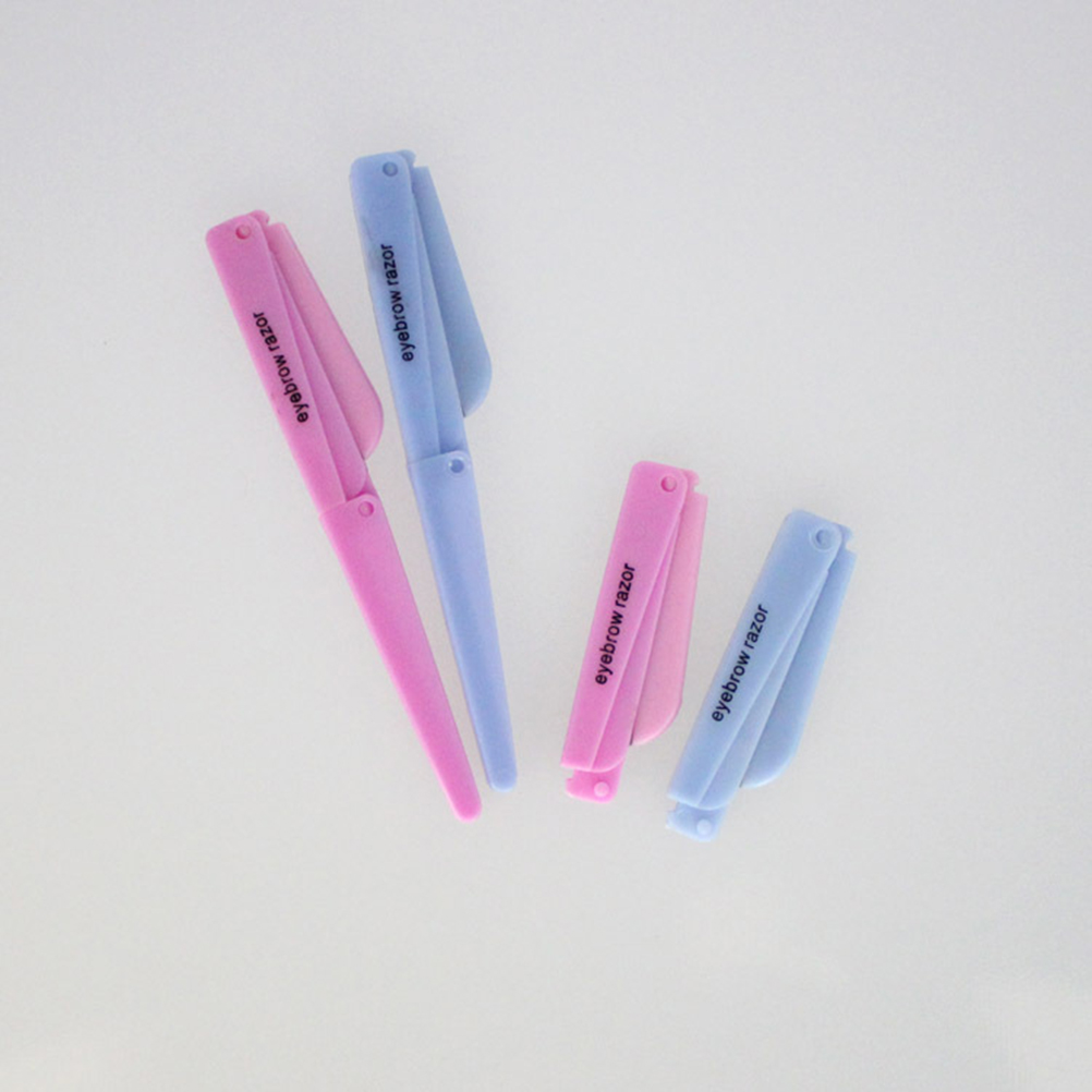 Set of Manual Portable Folding Facial Hair Shaver Trimmer Razor for Girl