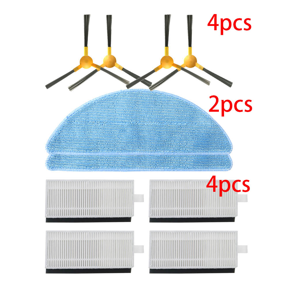 Side brush + Filter + Mop + Roller Brush for Mamibot Exvac660 650 Robot Vacuum Cleaner Replacement Kit: Burgundy
