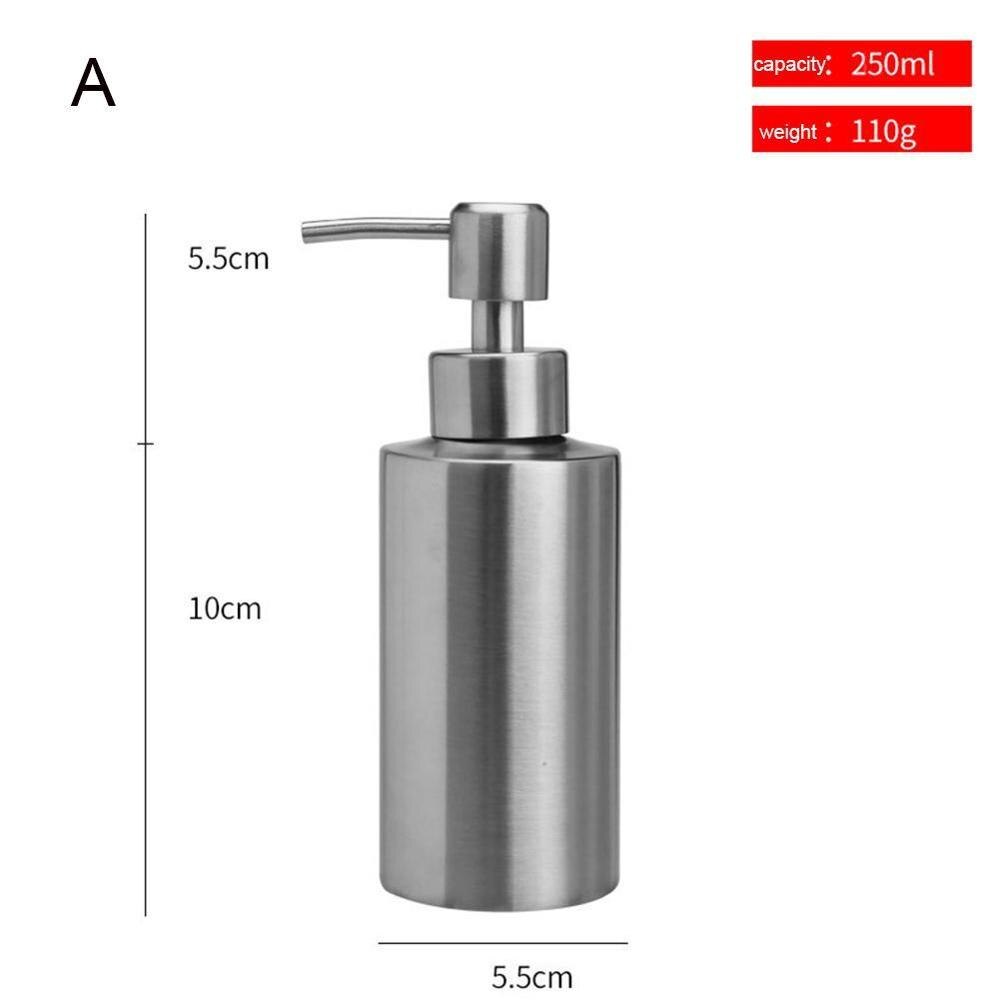 Stainless Steel Soap Dispenser Kitchen Sink Faucet Bottle Container Shampoo Deck Detergent Soap Bathroom Box Mounted: A
