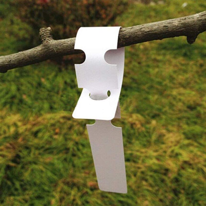 100Pcs White Plastic Plant Tree Tags Nursery Garden Labels 2x20cm Nursery Garden Hanging Tags