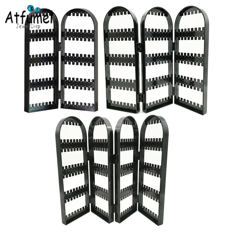 Jewelry Display Stand - 300 Holes - Folding Screen Earring Holder - Plastic Storage Box
