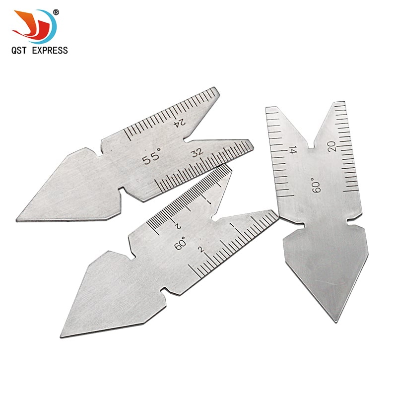 3pcs/ set 60 degree 55 degree Inch Metric Screw Thread Pitch Gauge Center Gauge Measuring Lathe Tool