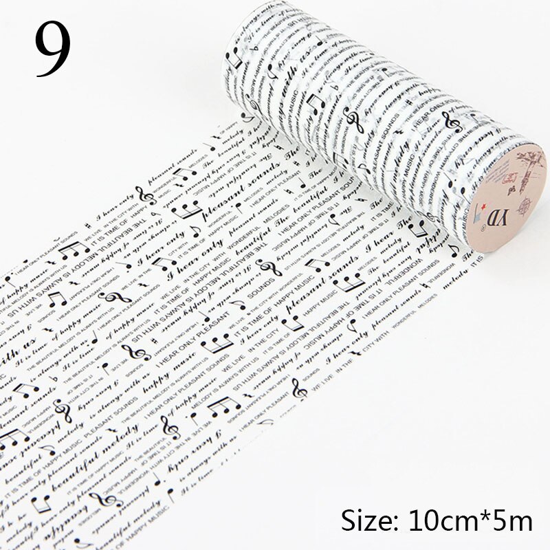 Retro engelsk tidning washi tejp vintage bred maskeringstejp dekorativ tejp klistermärke scrapbooking dagbok brevpapper: 9