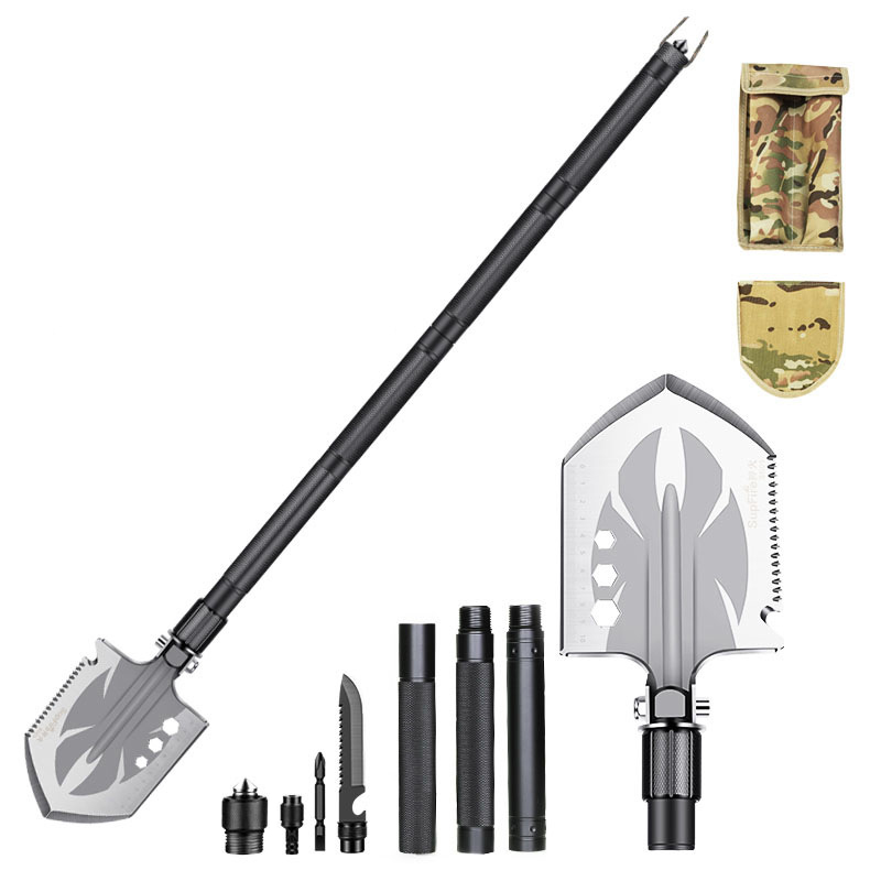 Multifunktionale Schaufel Camping Überleben Schaufeln Auto Montiert Faltbare Spaten Outdoor Survival Spaten Garten Hand Werkzeuge