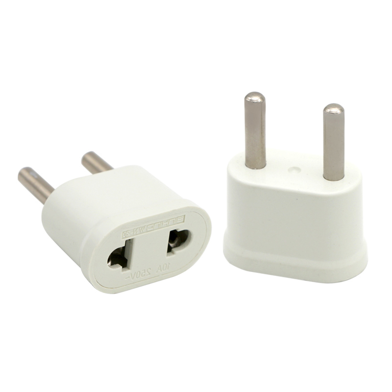 EU Adapter Plug USA to Euro Europe Travel Wall Electrical Power Charge Outlet Sockets US China to EU 2 Round Pin Plug Socket