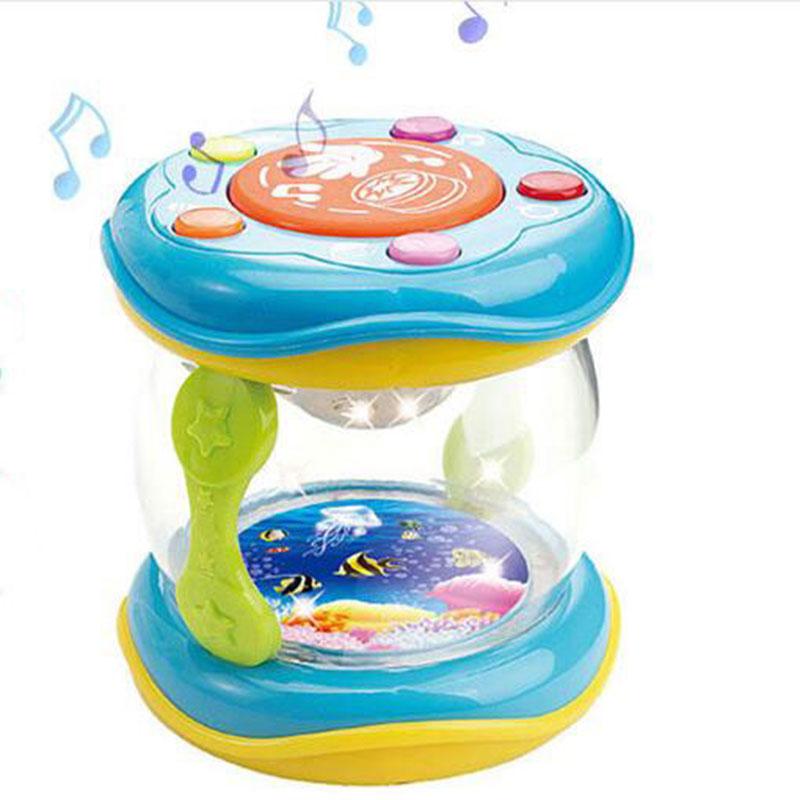 Geleide muziek vroege kinderjaren educatief leren ontwikkeling baby rammelaars grappig kinderspeelgoed mini magische handtrommel beat