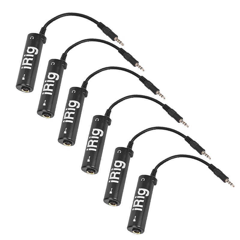IRig 6 uds guitarra enlace o interfaz Cable Rig Adaptador convertidor sistema para teléfono/para iPad nueva: Default Title