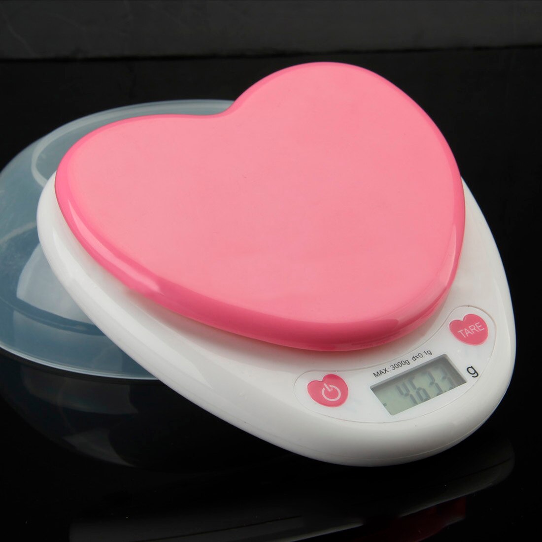 Pink 5Kg/1G 5000g Kitchen Scale LED Glass Baking Scale Tea Herbs Electronic Scales Waterproof Household Scale