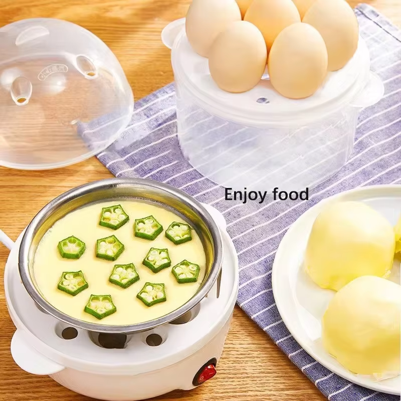 Eggkoker er en frokostgjenstand for late mennesker hjemme. mini multifunksjonell dobbeltlags dampet mais- og eggdamper