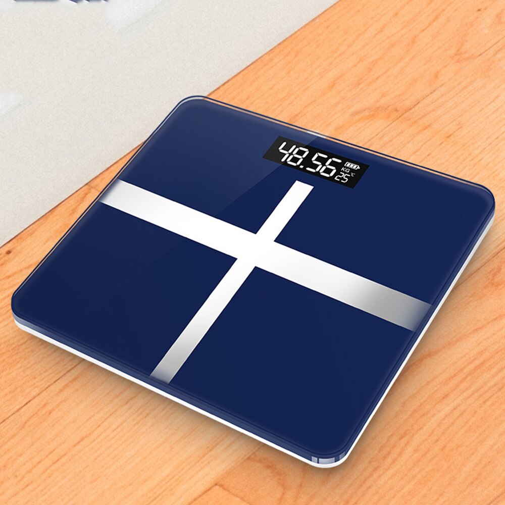 LCD Display Body Weighing Digital Health Weight Scale Bathroom Floor Electronic Body Floor Scales Glass Smart Scales Battery: C