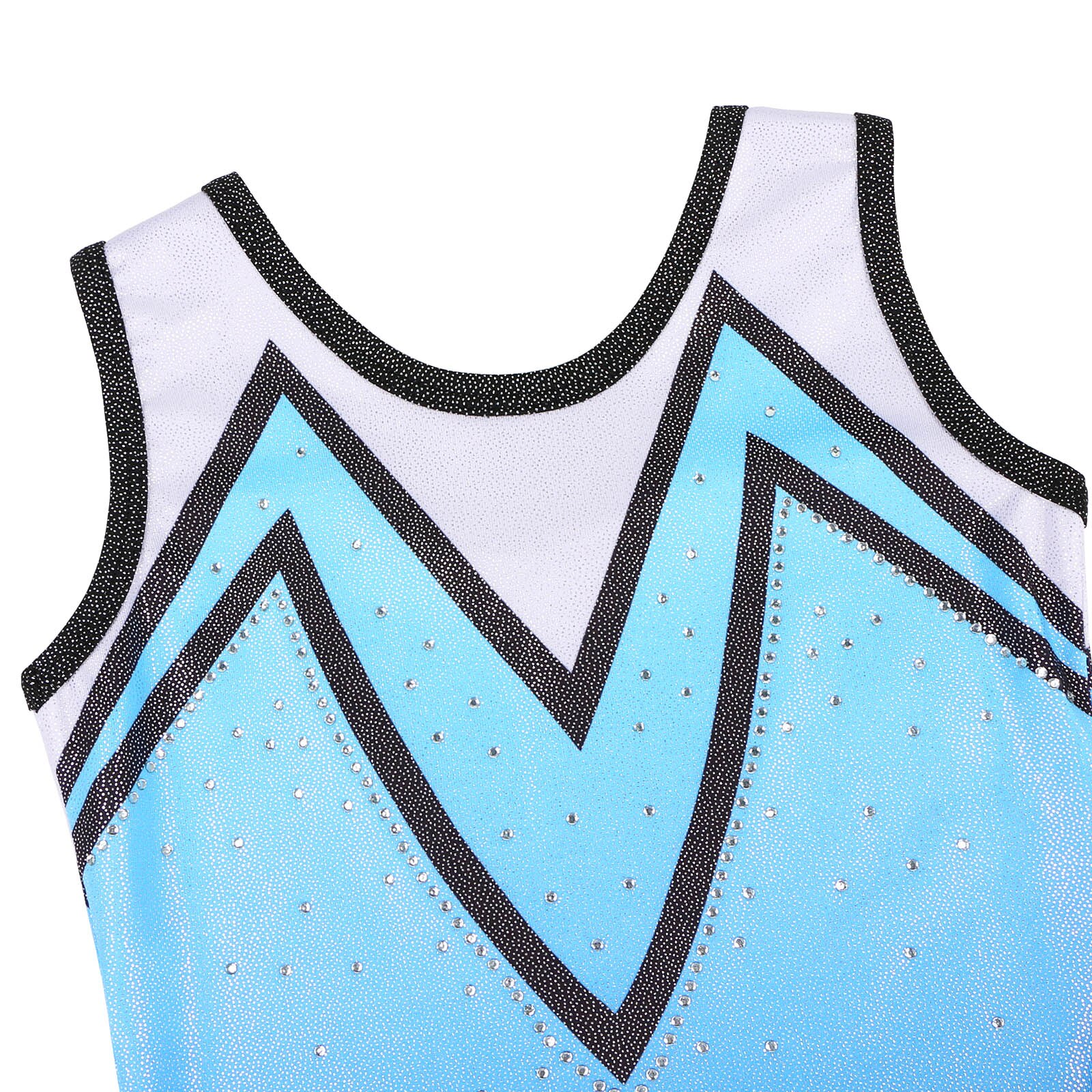 BAOHULU – justaucorps bleu dégradé pour filles, sans manches, costume de pratique de gymnastique, de ligne, tenue de danse, combinaison