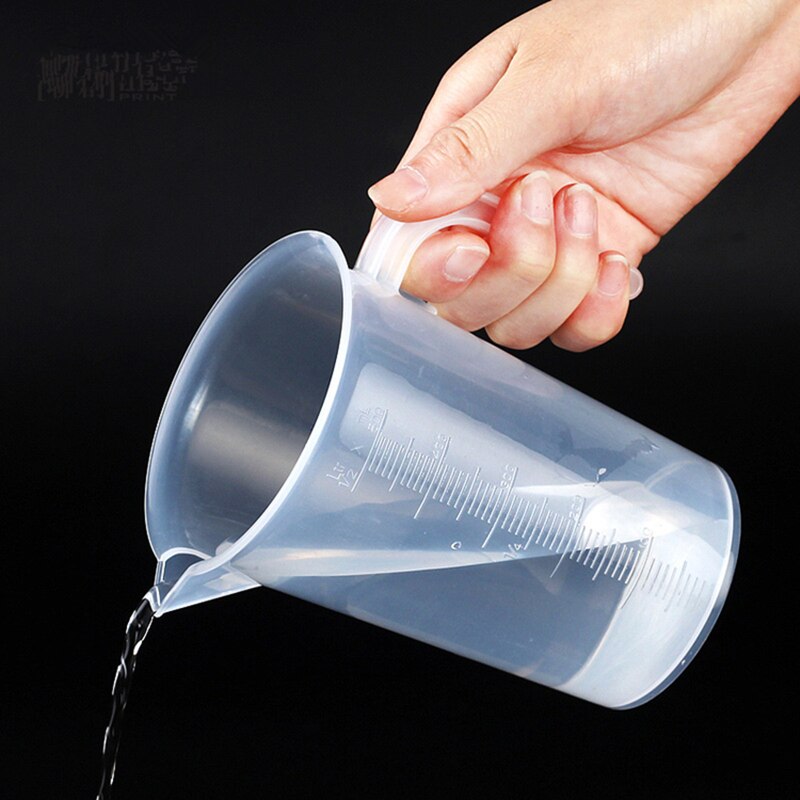 1pc keittiön mittakuppi 500/1000ml pp muovikartio mittakuppi pyöreä digitaalinen paksukahvainen keittiötyökalu ruoanlaittoon