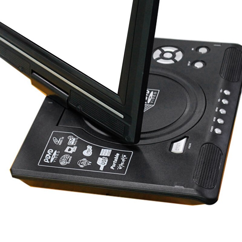 9.8 Inch Portable Home Car DVD Player VCD CD Game TV Player USB Radio Adapter Support FM Radio Receiving-EU Plug