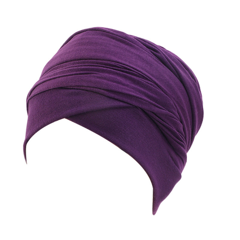 Novo feminino cor sólida algodão magia turbante hijab cabeça envoltório extra longo tubo indiano headwrap lenço gravata perda de cabelo headwrap islâmico