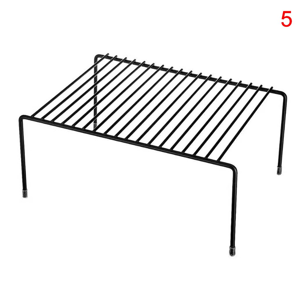 Multifunction Cabinet Shelf Organizers Stackable Expandable Set of 2 Metal Kitchen Counter Metal Shelves E2S: 5