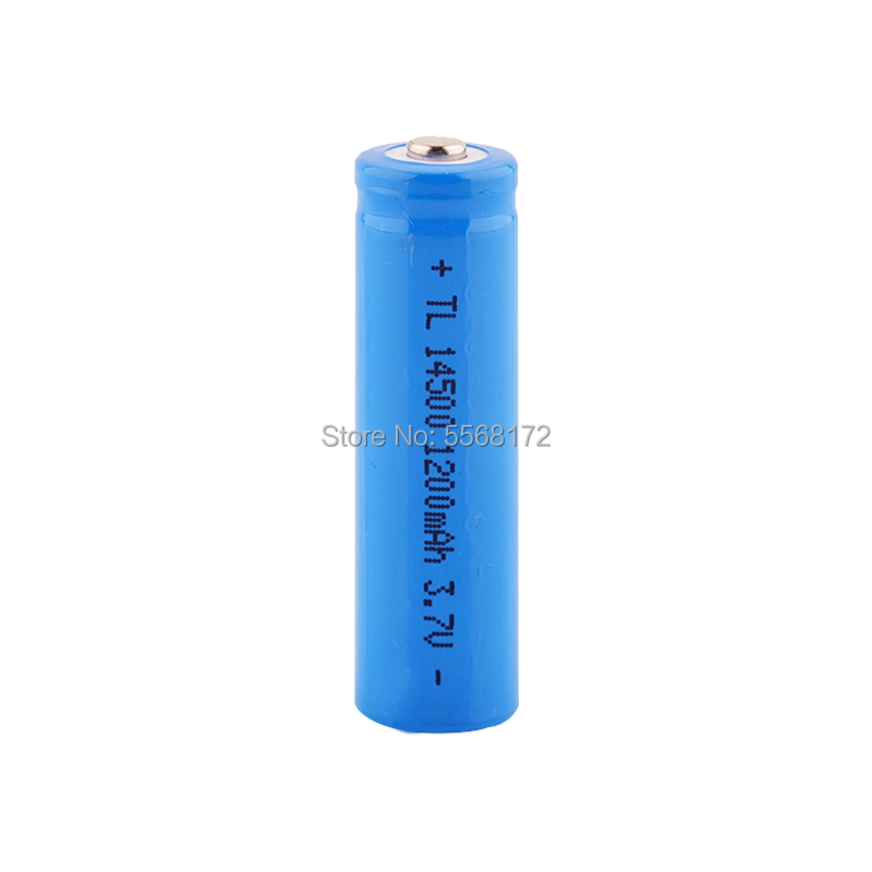 Hoge Capaciteit 14500 Batterij 3.7V 1200 Mah Oplaadbare Li-Ion Batterij Voor Led Zaklamp Batterij