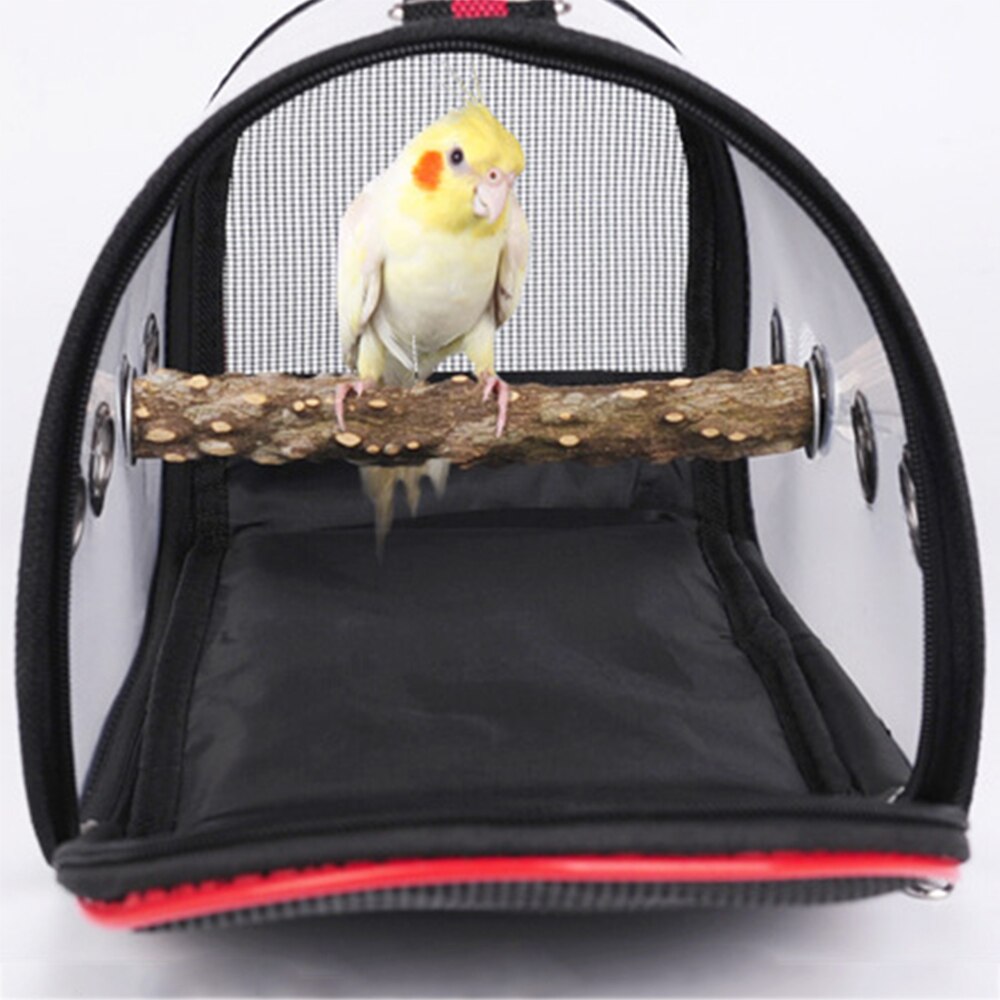 Kæledyr fugl transport bur udendørs rejsebærer åndbar plads papegøje gå ud rygsæk multifunktionel fugleholder med aborre