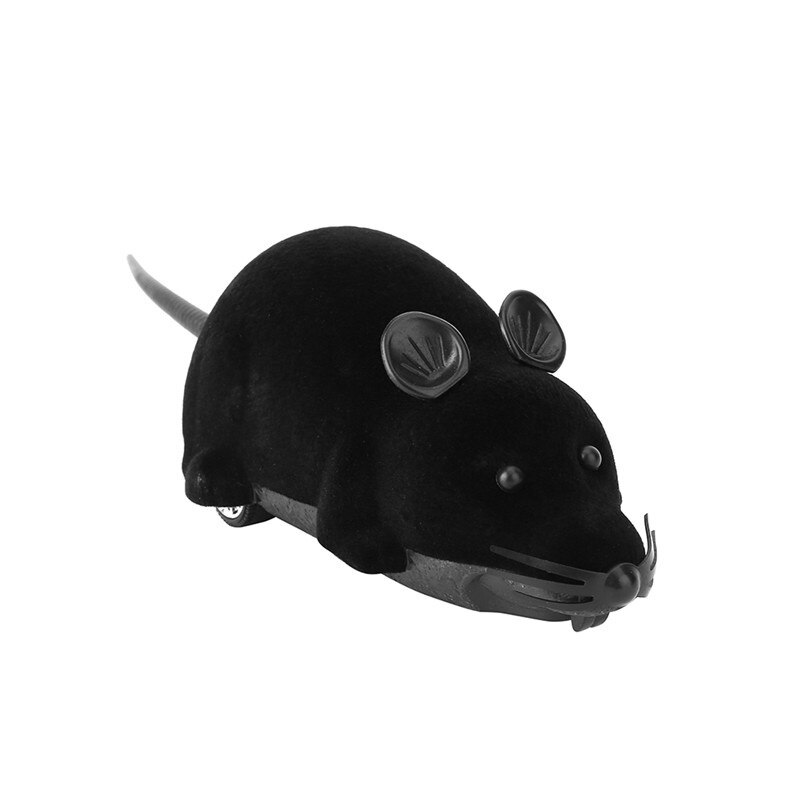 Funny Remote Control RC Wireless Rat Mouse Toy for Cat Dog Pet Novelty: black / S