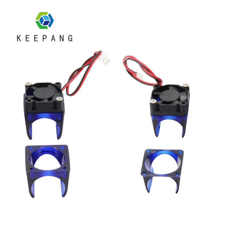 Keepang v6 v5 3d impressora extrusora suporte módulo e3d plástico azul ventilador duto suporte para ventilador de refrigeração 30x30x10mm