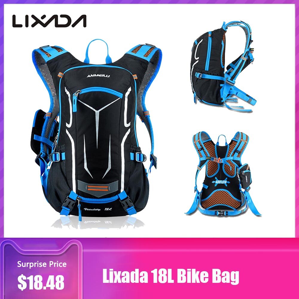 Lixada 18L Fahrrad Tasche Rucksack draussen Rucksack Fahrrad Tasche Fahrrad draussen Sport Reiten Beutel Fahrrad Rucksack Trink Radfahrer Tasche