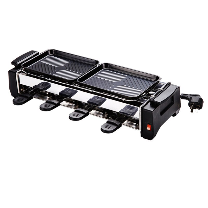 1200w ikke-klæbrige familie grill elektrisk raclette grill til 2 to 4 personers røgfri grill raclette elektrisk grill