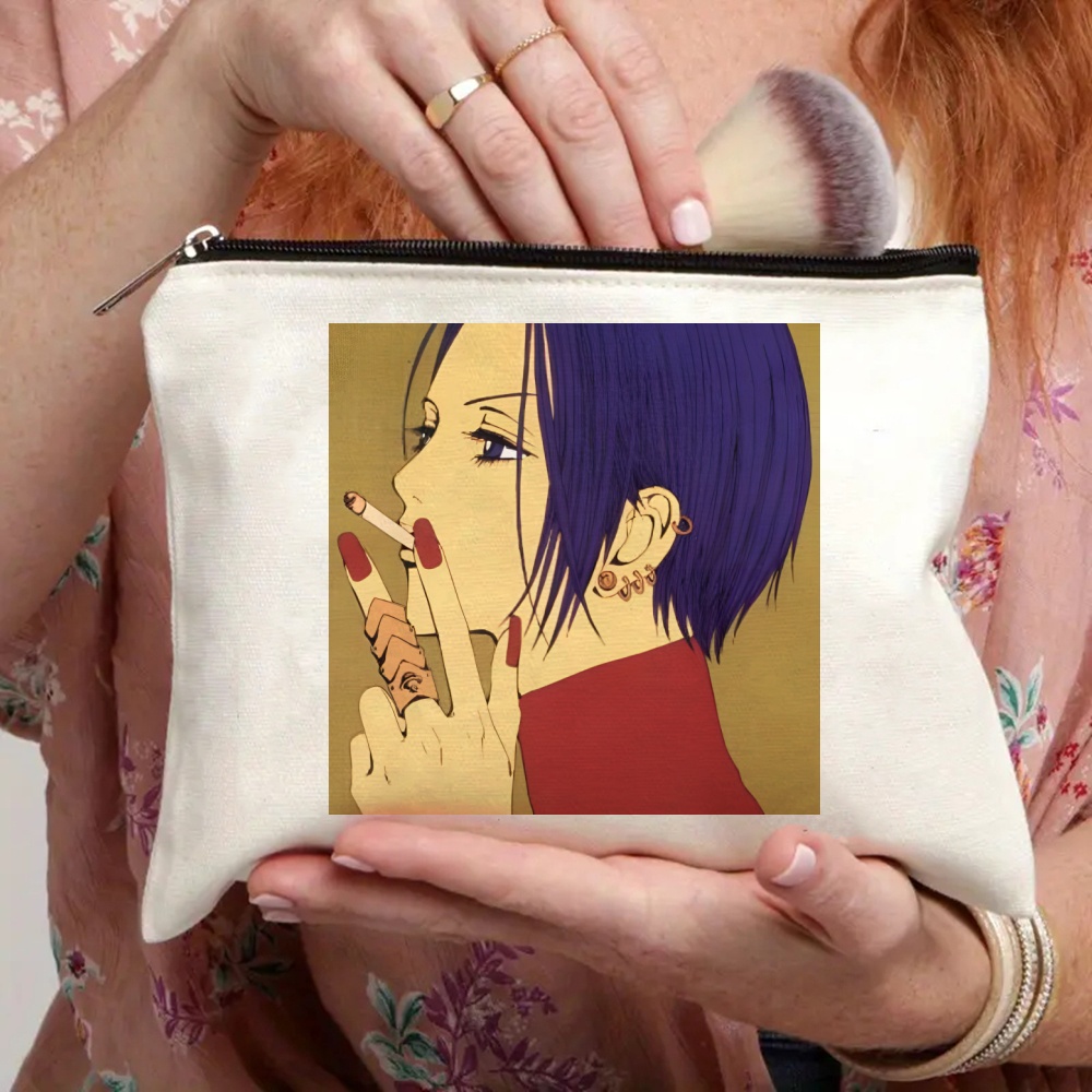 Black Stones NANA Osaki Japanese Anime Tote Set - Women's Spacious Shoulder Bag with Easy Access & Matching Clutch Pouch