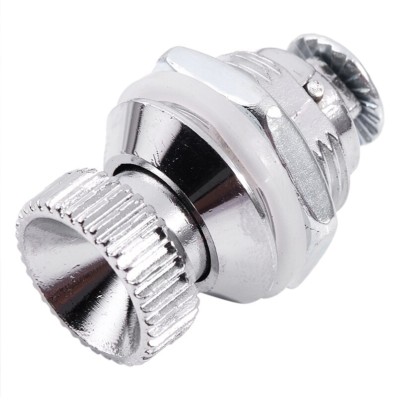 Lever lock for furniture, with round knob, external thread 1.7 cm