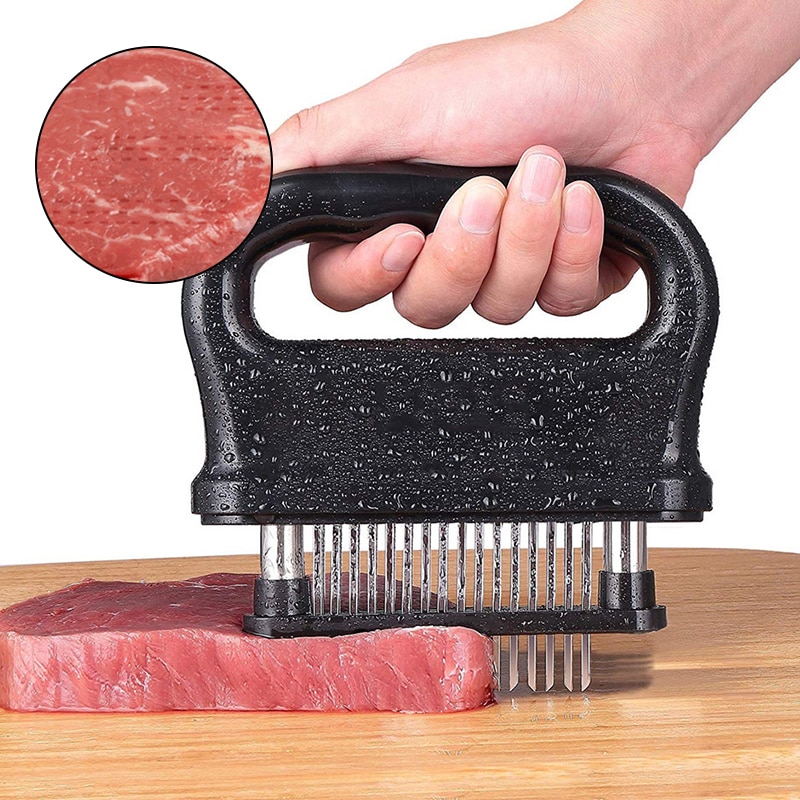 Kitchen Meat Tenderizer Hammer 48 Blades Needle Meat Tenderizer Stainless Steel Knife Meat Beaf Steak Mallet Cooking Tools