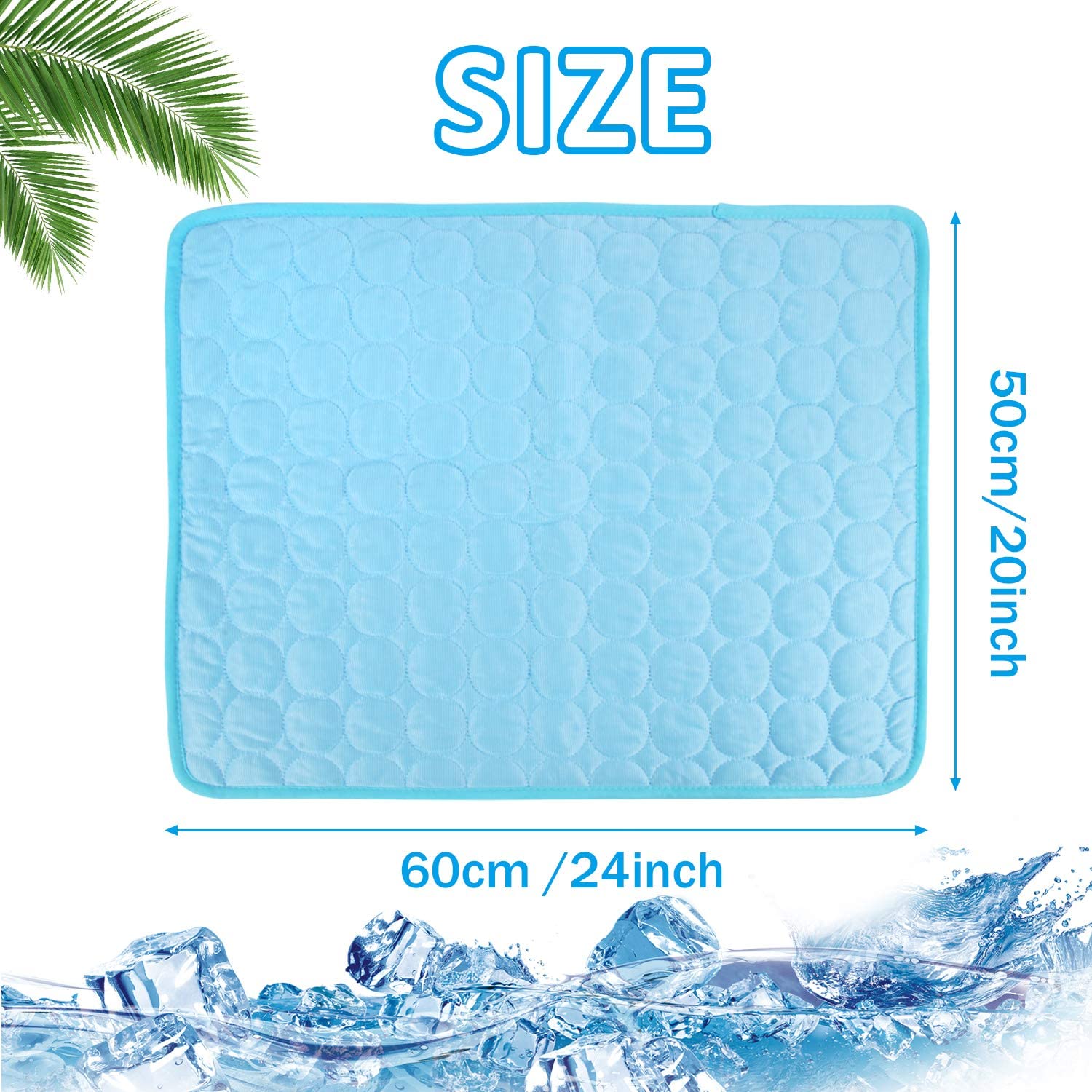 2- pack koelmat voor honden, wasbaar koeldeken voor honden en katten, ademende hondenmat, zomerbed voor honden, klein, middelgroot en groot