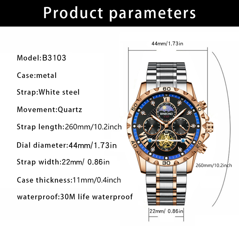 2024 Luxe Automatische Mechanische Horloge Voor Mannen Holle Tourbillon Waterdicht Lichtgevende Datum Week Rvs Heren Horloges
