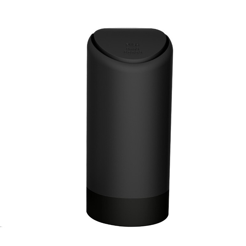 1Pc Car Prullenbak Kan Mini Auto Dust Organizer Auto Interieur Vuilniszak Vuilnis Container Opbergdoos Emmer Auto accessoires: Black