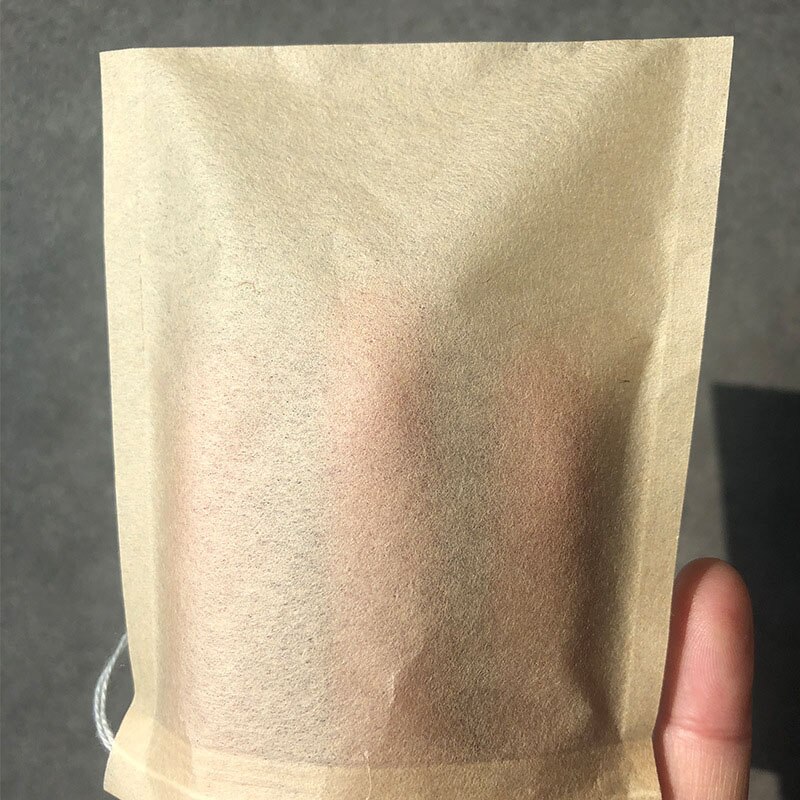 Bolsita con cordón para hierbas medicinales, bolsas de té vacías con filtro ecológico, papel Biodegradable, multiusos, 1 paquete