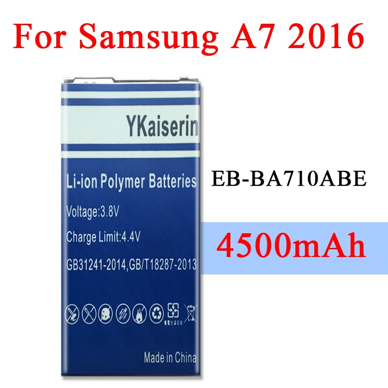 Batteria Per Samsung A3 A5 A7 2015 2016 2017 Edizione A300 A310 A320 A500 A510 A520 A700 A710 A720 EB-BA310ABE per la Galassia A8 A9: A7 2016  EB-BA710ABE