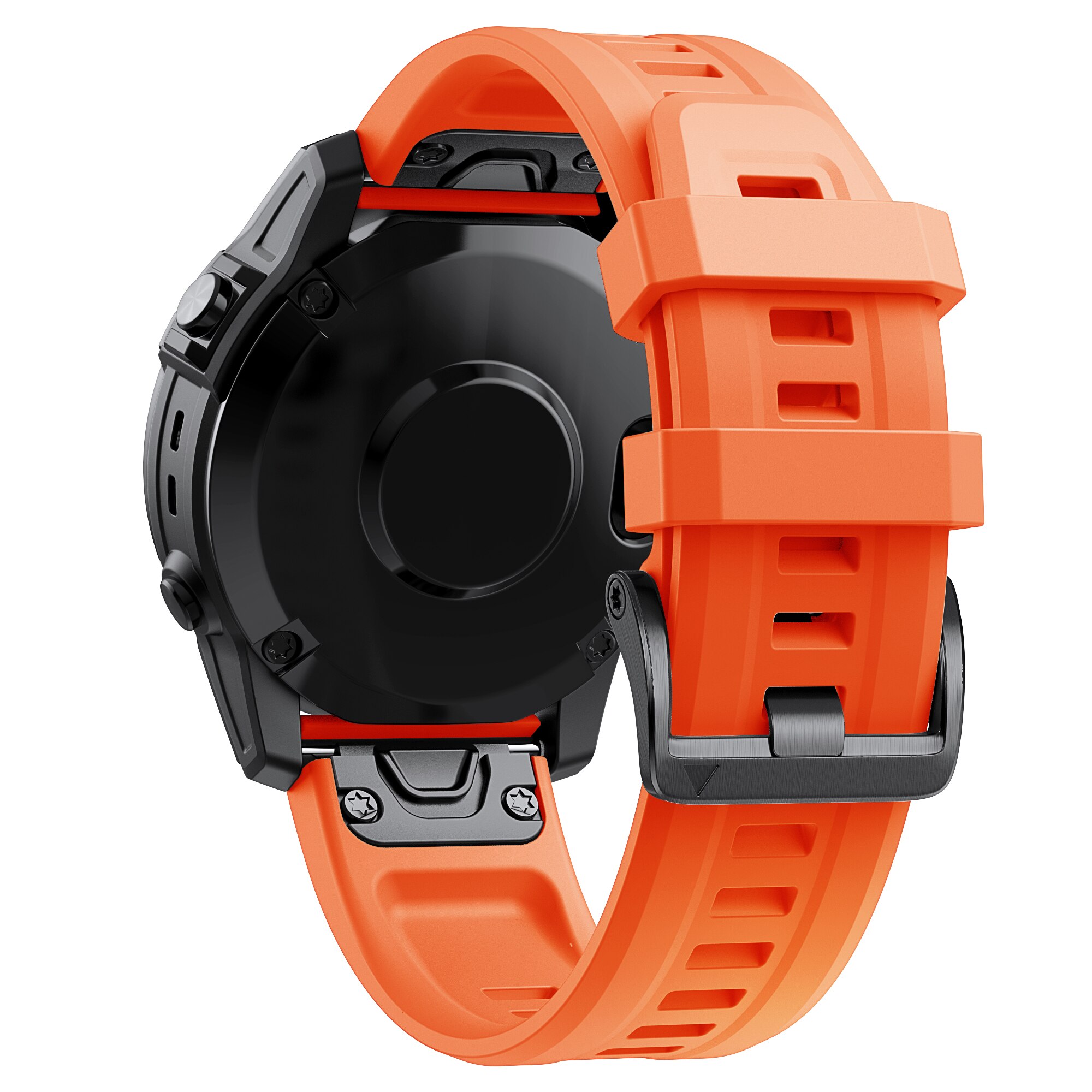 22 26mm Strap For Garmin Fenix7x/6x/6x Pro/5x/5x Plus Quick Fit Silicone Watchband for Fenix 5 6 7 Watch Bracelet Wristband: Orange / 22mm