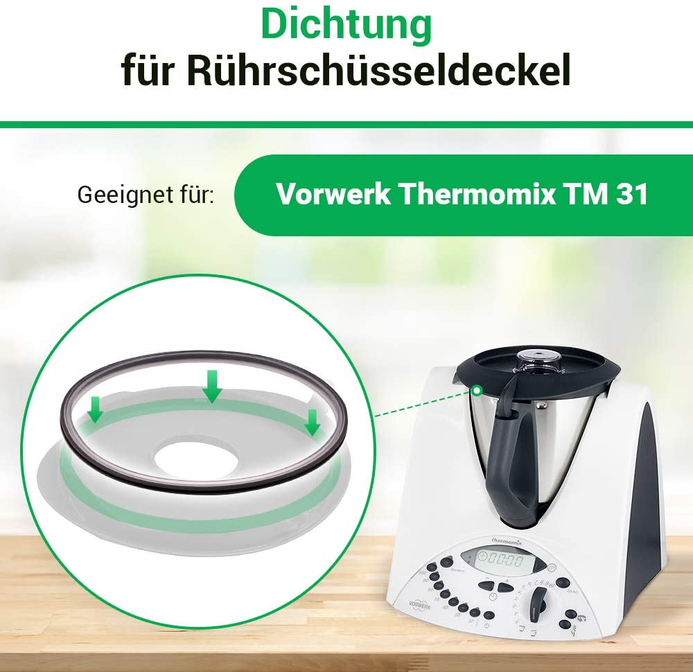 Ersatz Silikon Deckel Dichtung Grün Dicht Ring Dichtung für Thermomix TM31 Mischen Schüssel Deckel Abdeckung