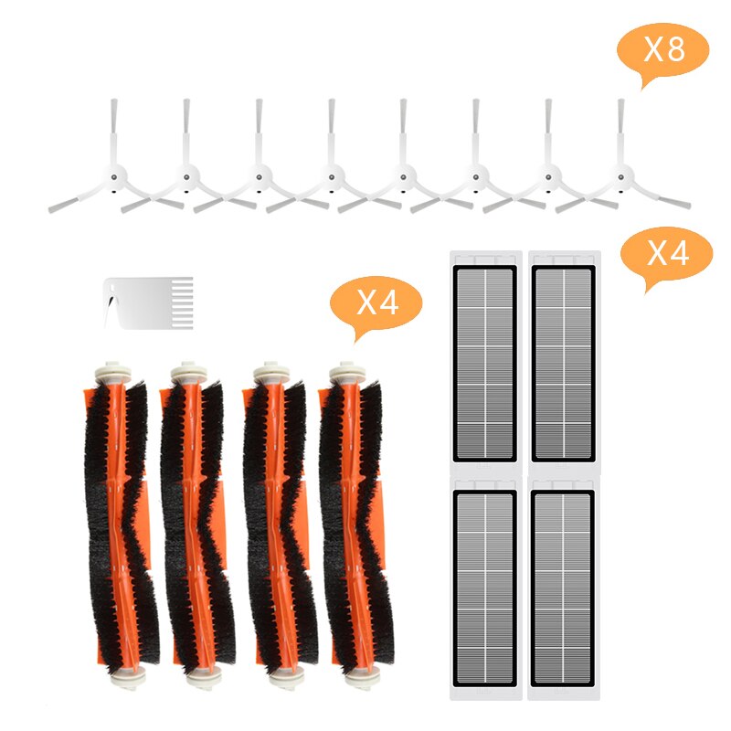 Robot aspirateur -Accessoires pour aspirateur Xiaomi Roborock S50 S55 S6 kit de filtres brosses Robot aspirateur -Accessoires pour aspirateur Xiaomi Roborock S50 S55 S6 kit de filtres brosses