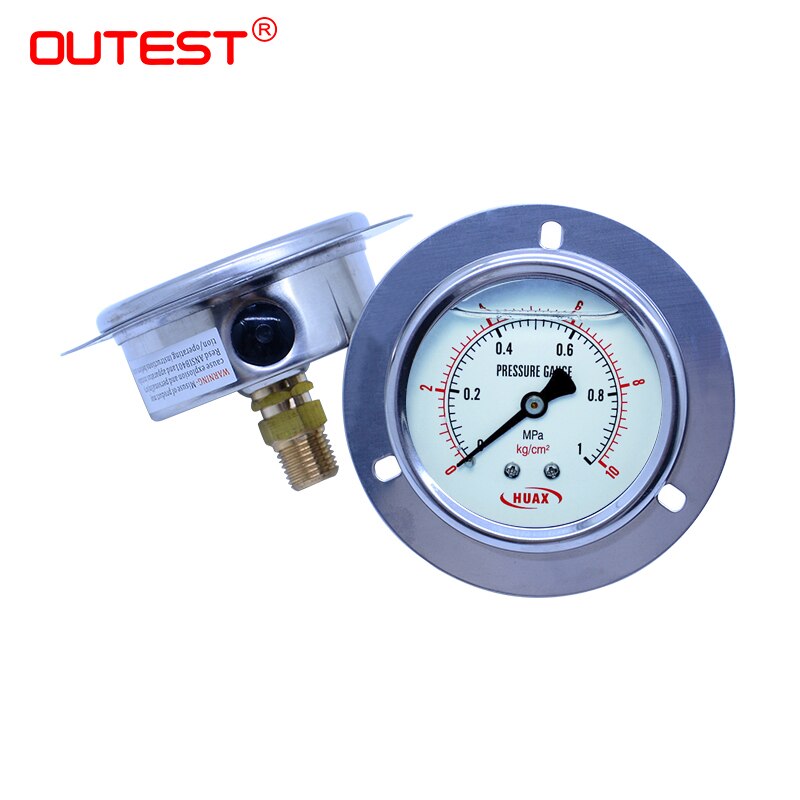 Yttersta tryckmätare bränsleluftkompressormätare 16 bar radiell axiell metallmanometer hydraulisk tryckprovare  m14*1.5 g1/4