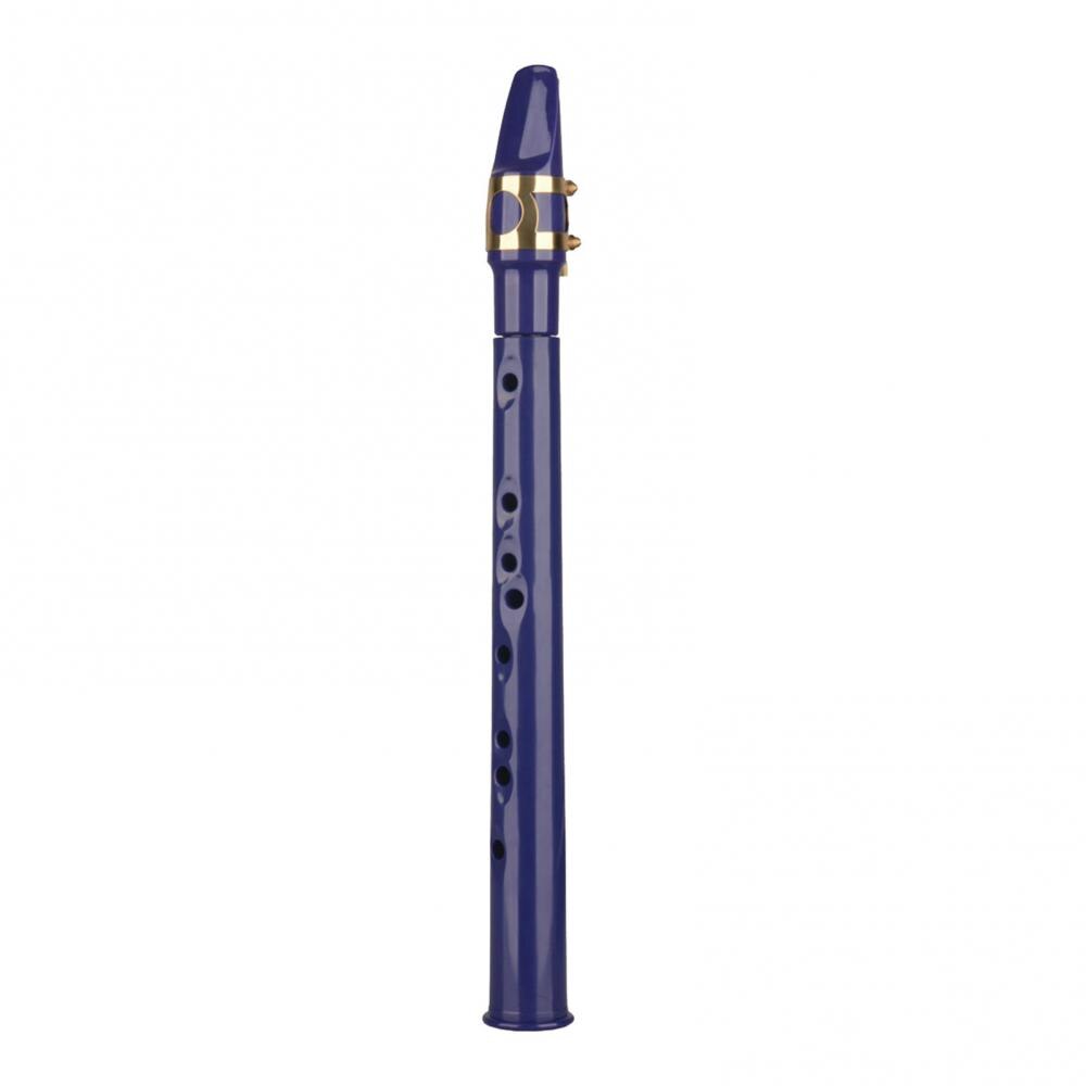 Saxofón de bolsillo portátil de plástico para entrenamiento, instrumento de saxo con lengüetas, bolsa de transporte, pastas de diente para principiantes: Morado
