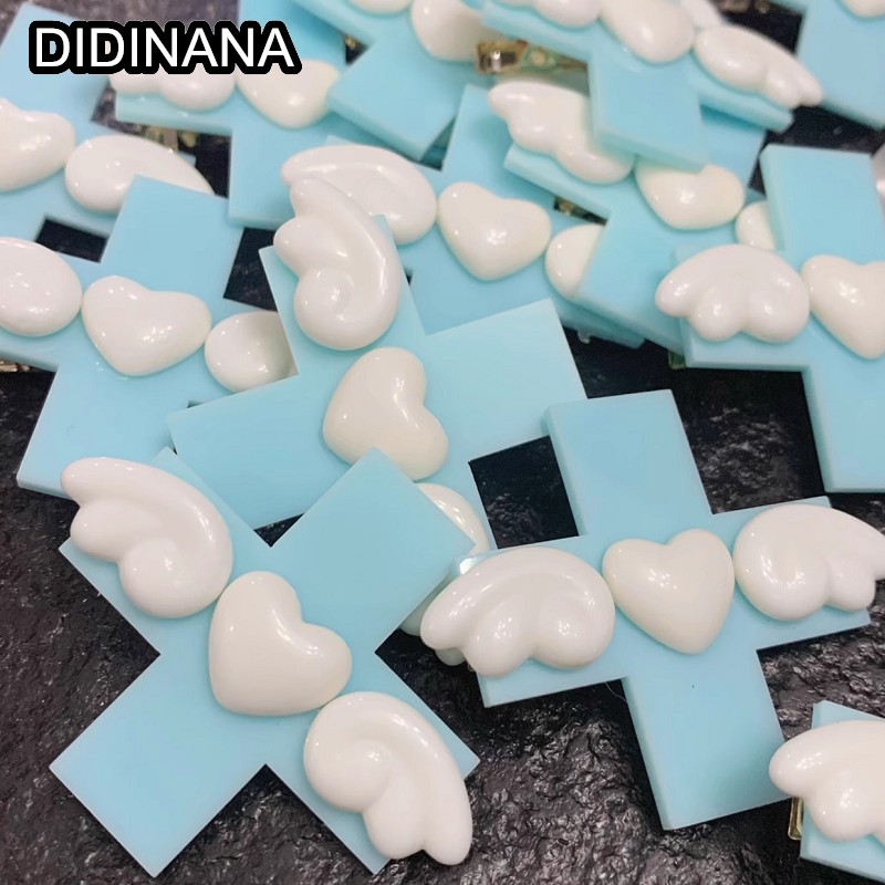 women Multicolor pills angel wings y2k subculture Spice Girl cool edge headwear hairpin ornaments Lolita Harajuku punk hair clip