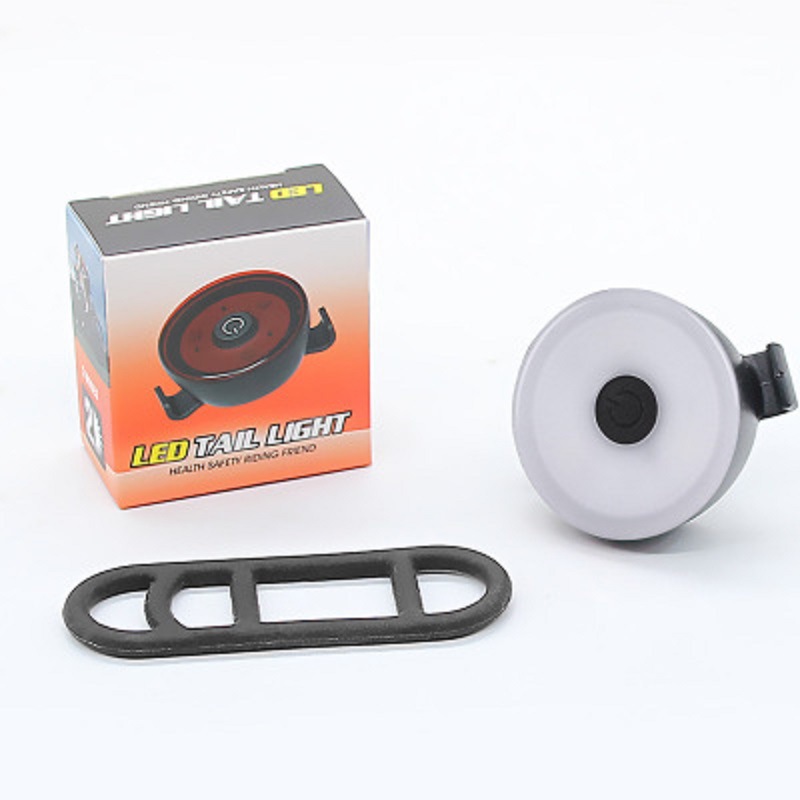 Luz de bicicleta MTB, luz de advertencia de conducción nocturna, tija de sillín, luz trasera, lámpara de luz trasera, linterna, accesorios para bicicleta: Blanco